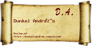 Dunkel András névjegykártya